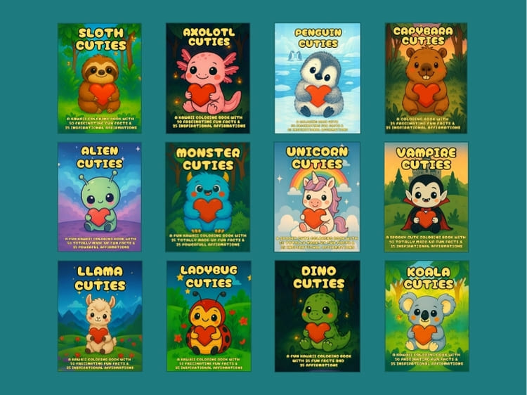 Cuties Coloring Book Series